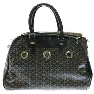 GOYARD Sac Cien Hulo Pet Carrier Boston Bag Handbag Black